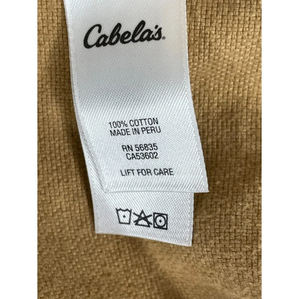 Cabelas Flannel Shirt Mens Large Tall Thick Heavy Cotton